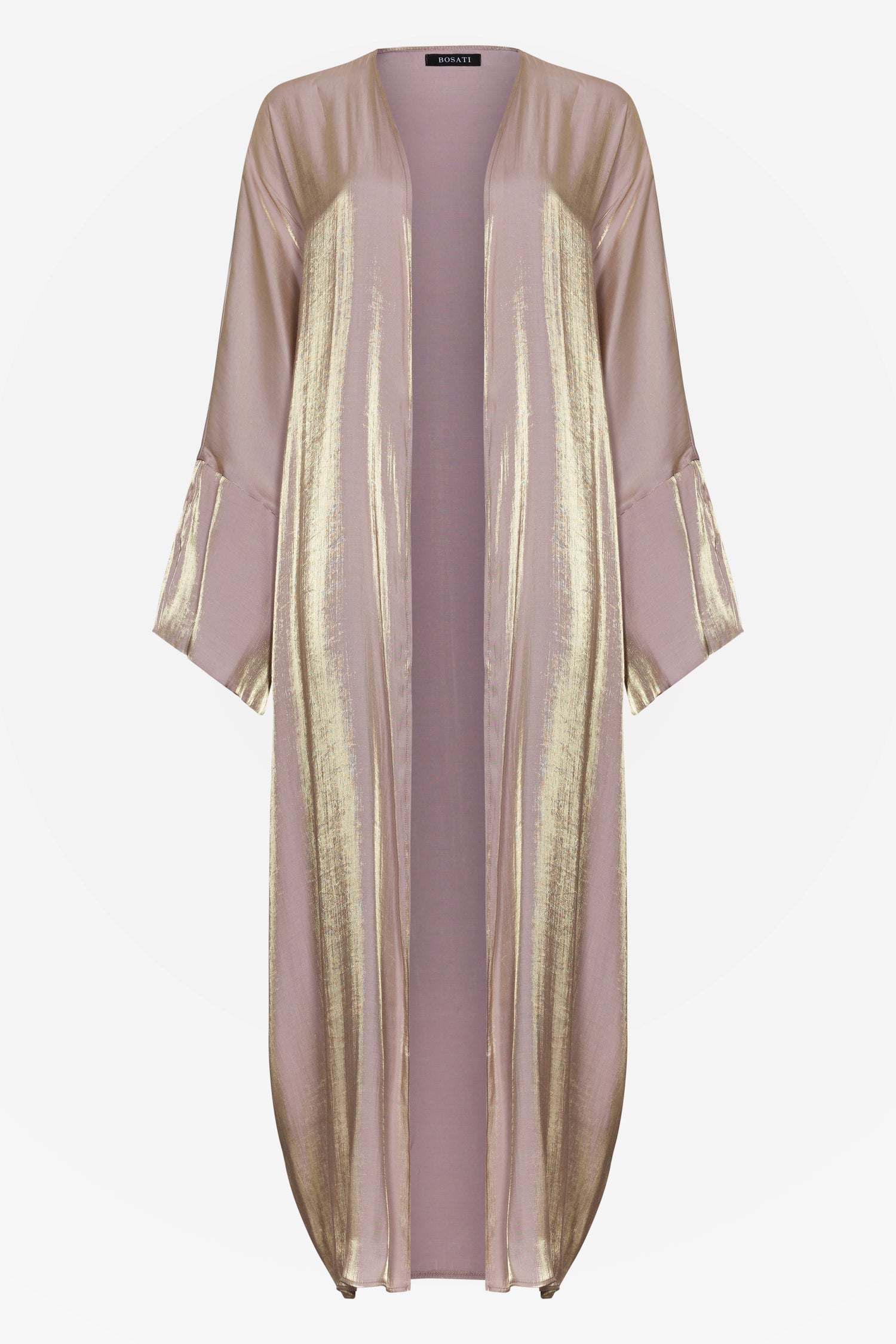 shiny satin dubai abaya in de kleur blush